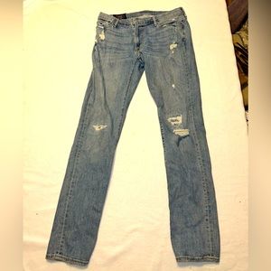 Abercrombie & Fitch Langdon Slim Stretch Mens Jeans 32 x 34 Distressed